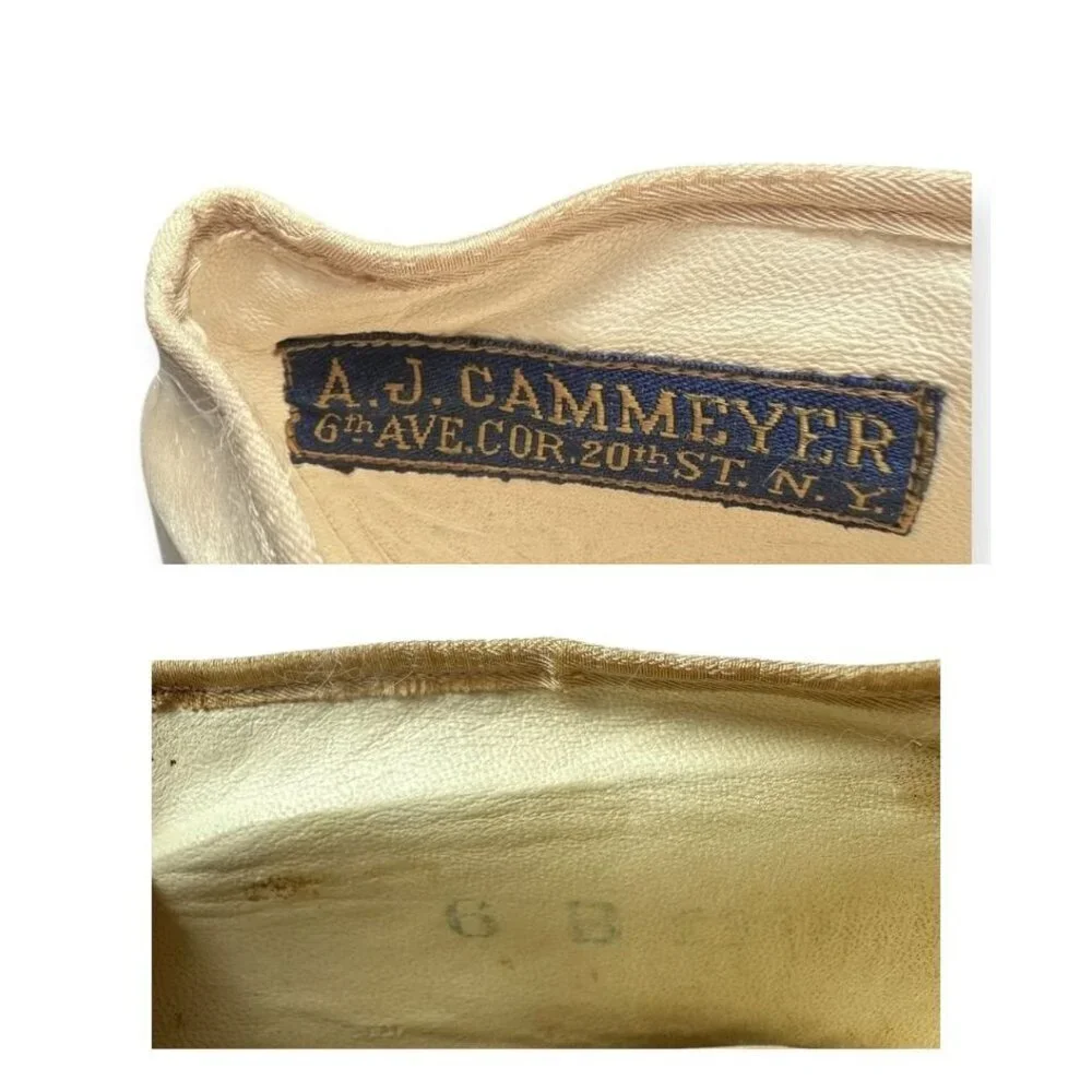 Antique Wedding Shoes by A.J. Cammeyer – Circa 1890s-1920s, Size 6B‎